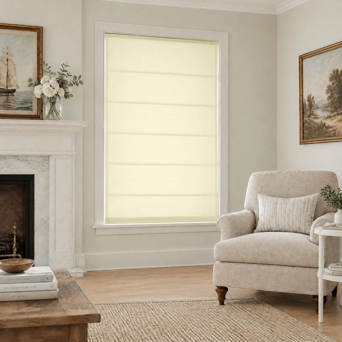 Ilythra Cotton Linen Roman Shades – Soft Textured Elegance