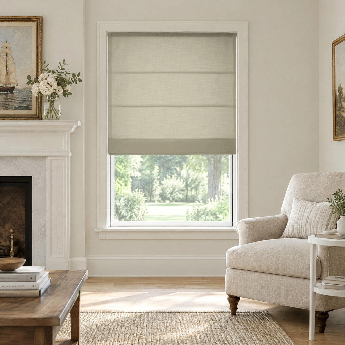 Ilythra Cotton Linen Roman Shades – Soft Textured Elegance