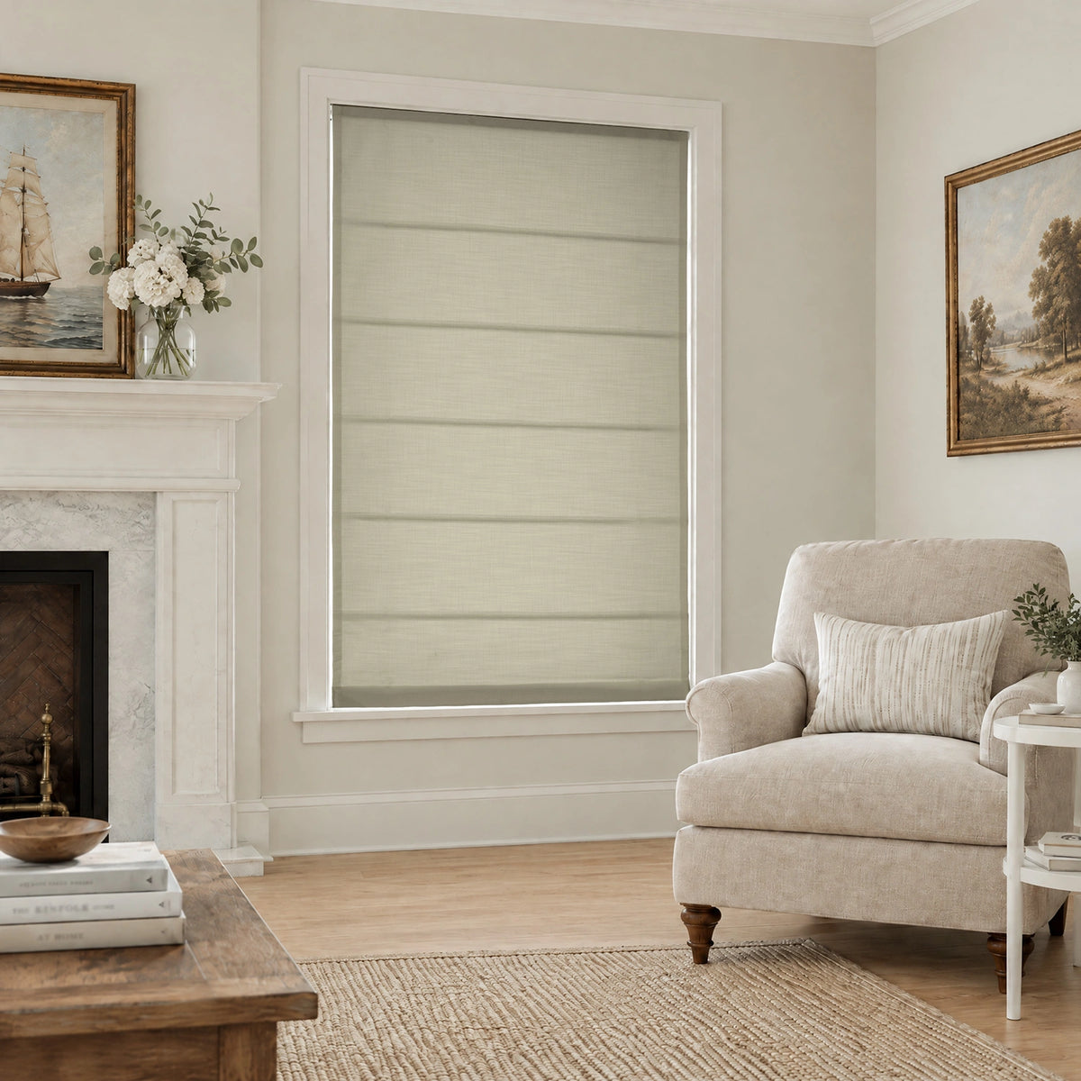 Ilythra Cotton Linen Roman Shades – Soft Textured Elegance
