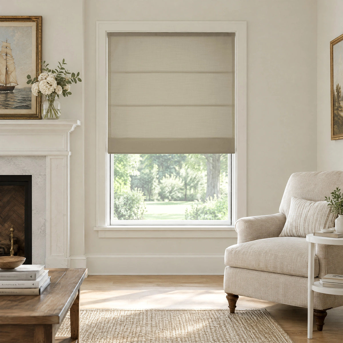 Ilythra Cotton Linen Roman Shades – Soft Textured Elegance