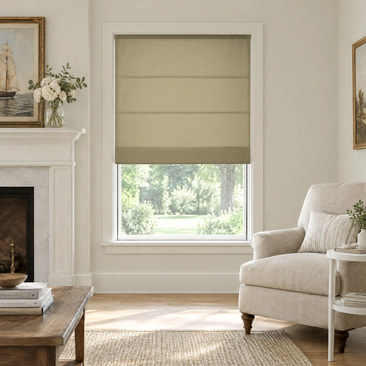 Ilythra Cotton Linen Roman Shades – Soft Textured Elegance