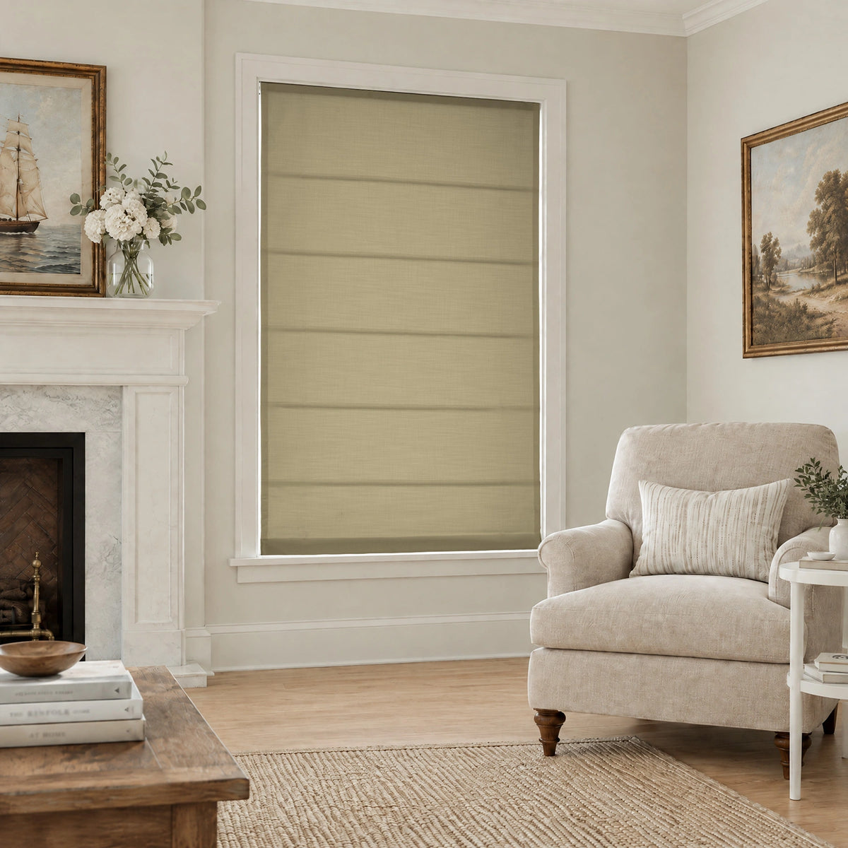 Ilythra Cotton Linen Roman Shades – Soft Textured Elegance