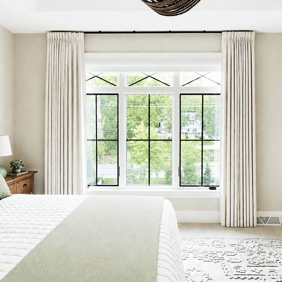 Iris Blackout Linen Curtains – Elegant Light-Blocking Drapes for Living Room & Bedroom