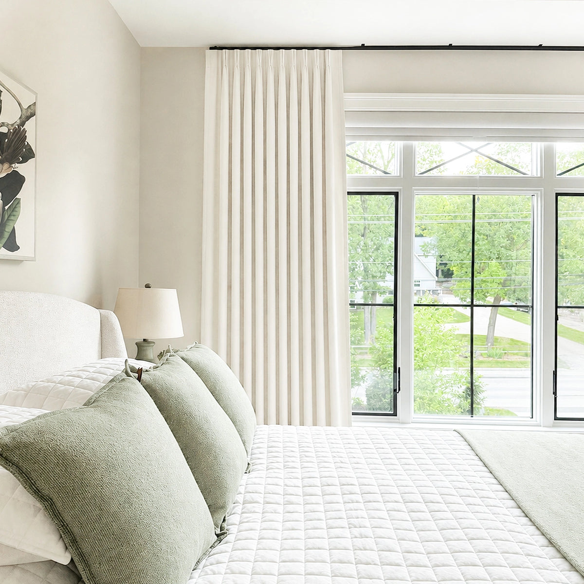 Iris Blackout Linen Curtains – Elegant Light-Blocking Drapes for Living Room & Bedroom