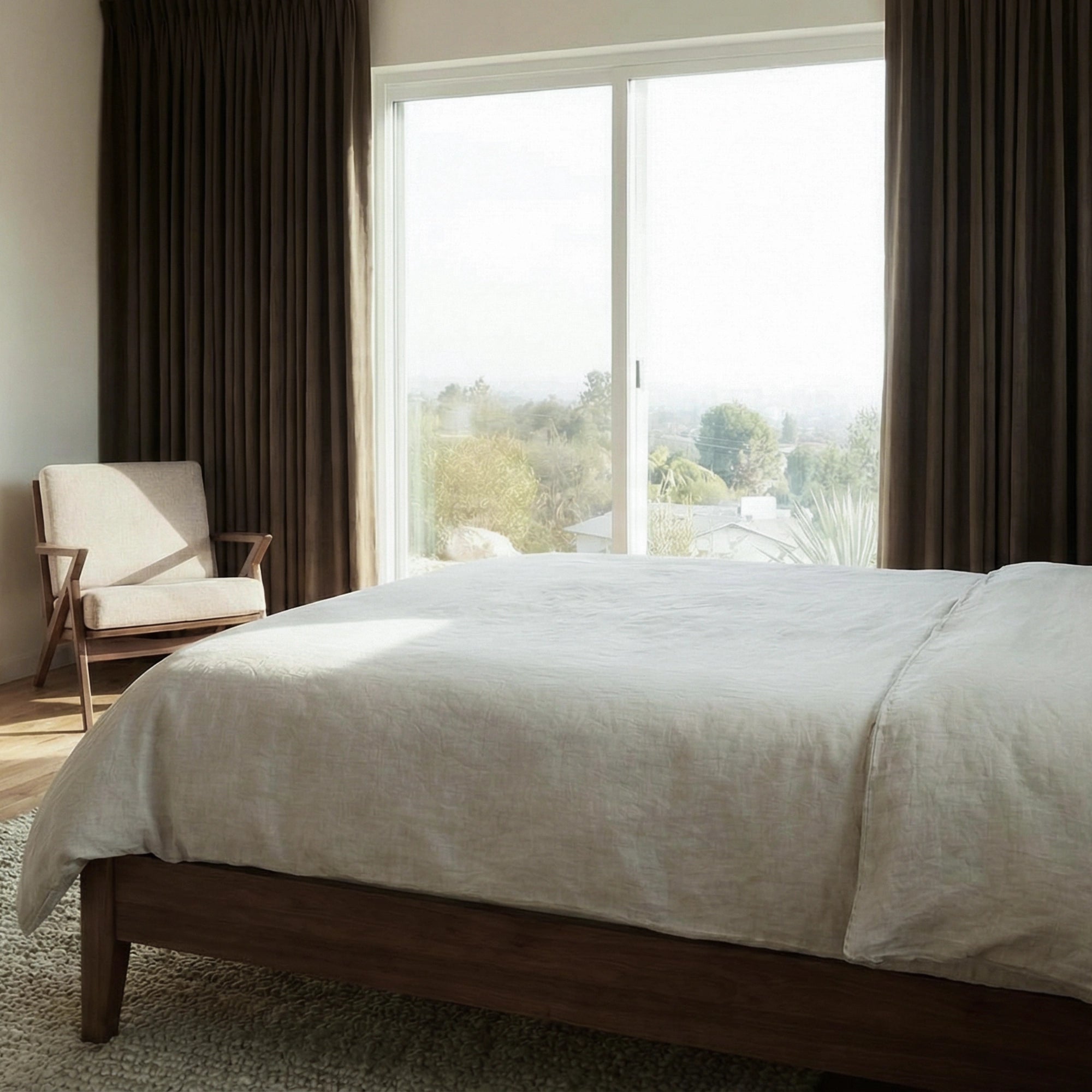 Isadora OY6-238-26-4 100% blackout curtains showcasing light blocking effect and solid drape style