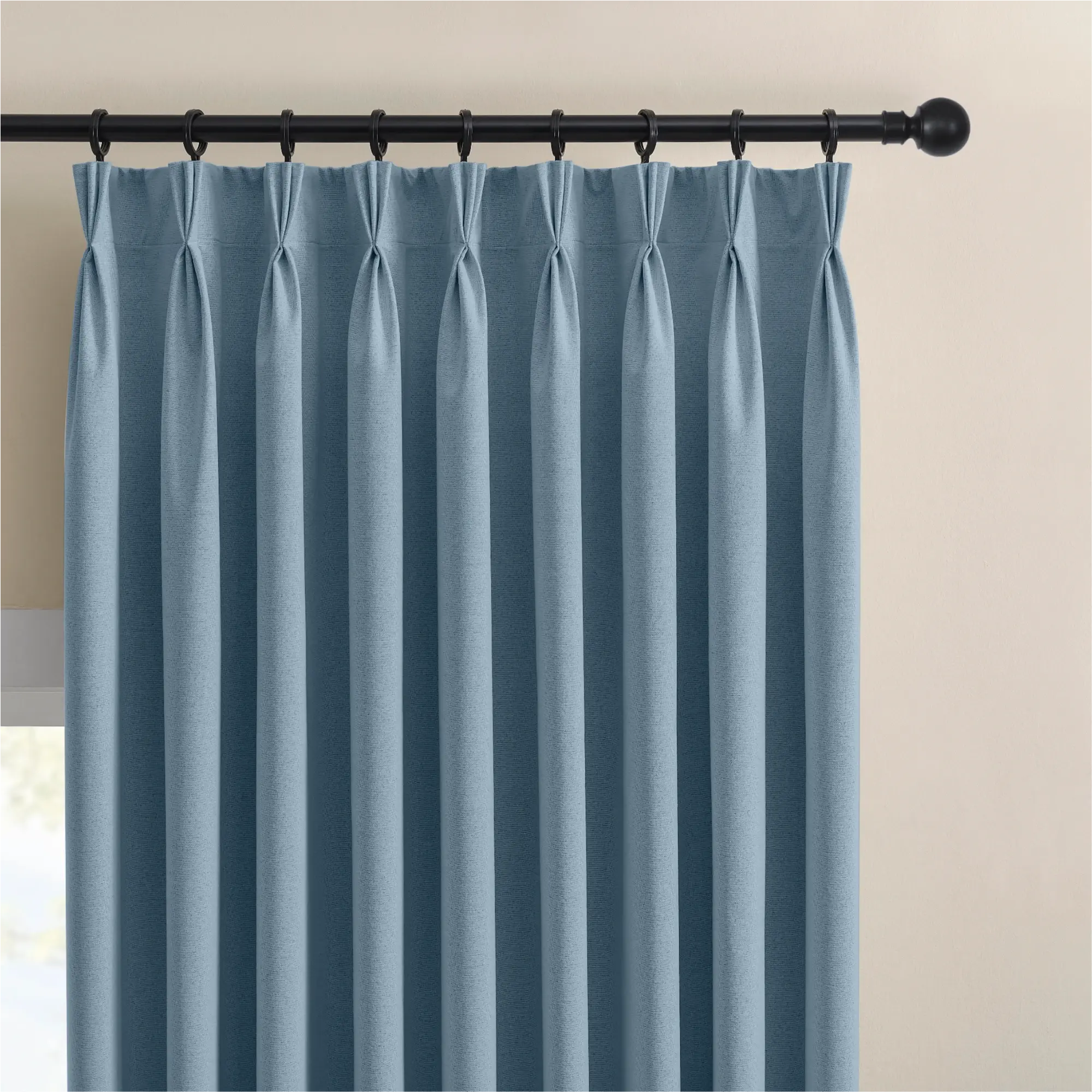 Isadora OY6-238-21 scene 3 100% blackout curtains displaying light blocking effect and elegant draping