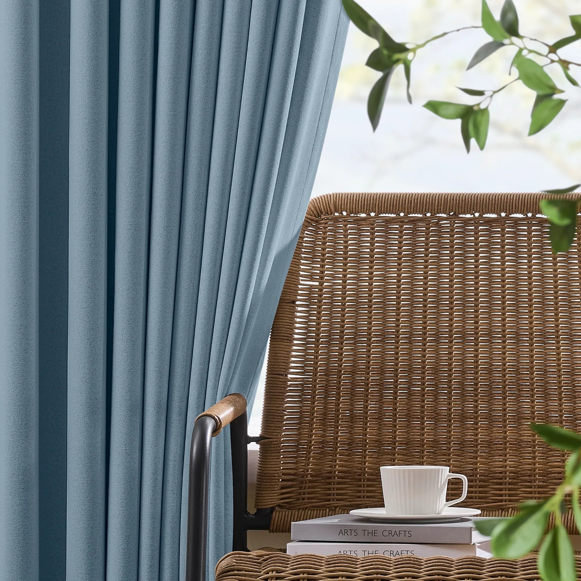 Isadora OY6-238-21 scene 5 100% blackout curtains displaying light blocking effect and elegant draping