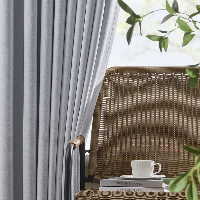 Freshine Isadora Linen-Look Blackout Curtains - Light Blocking Drapes for Living Room and Bedroom