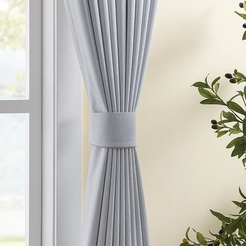 Freshine Isadora Linen-Look Blackout Curtains - Light Blocking Drapes for Living Room and Bedroom