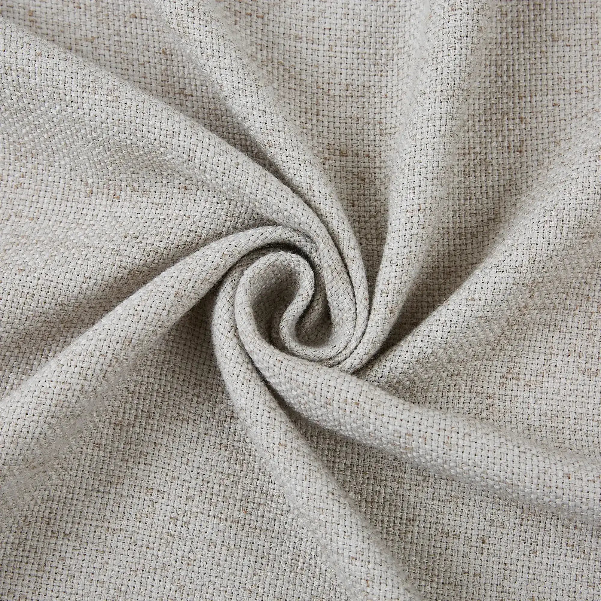 Kaelara Tactile Basketweave Linen-Cotton Blend Curtain – Structural Drapes & Natural Warmth