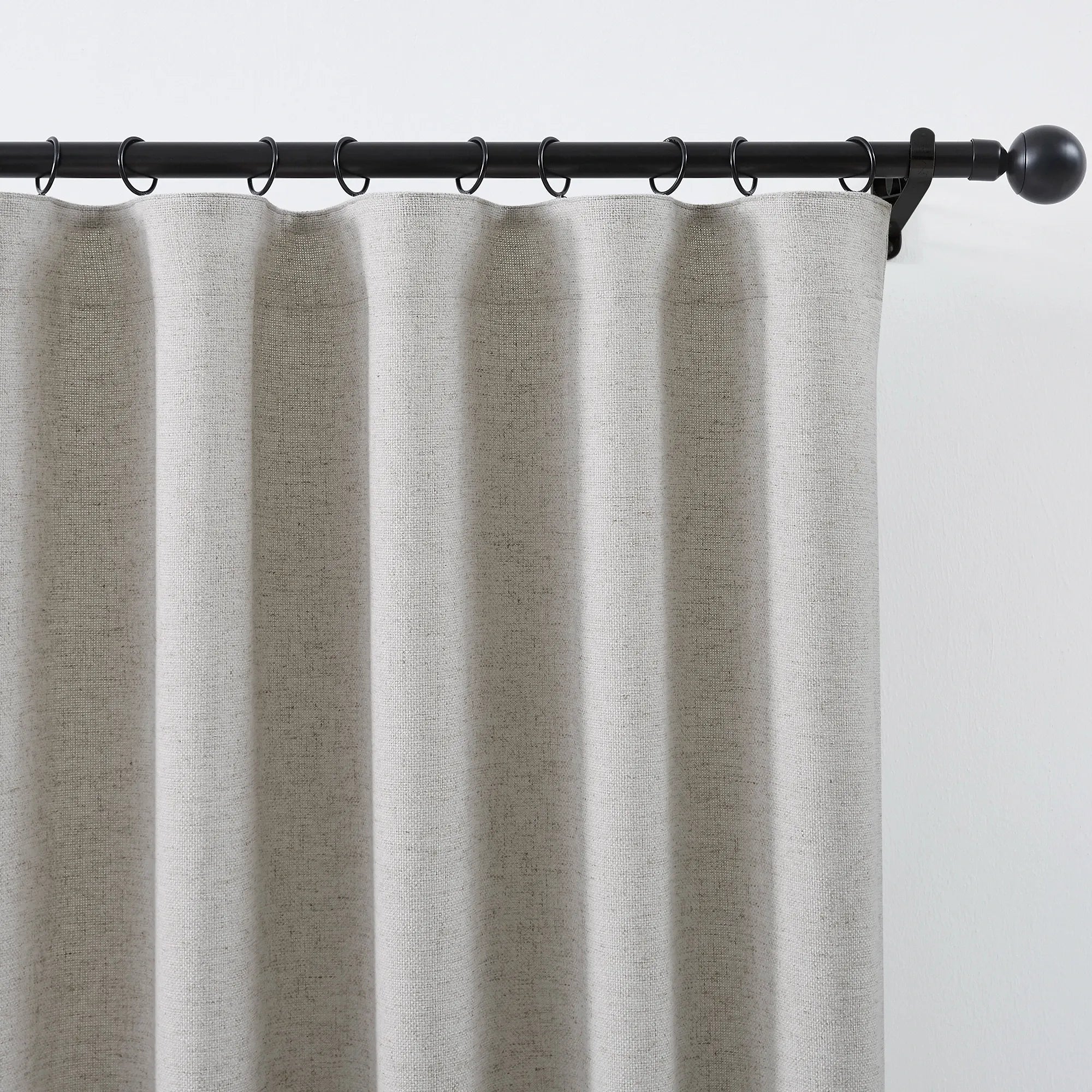 Kaelara Tactile Basketweave Linen-Cotton Blend Curtain – Structural Drapes & Natural Warmth