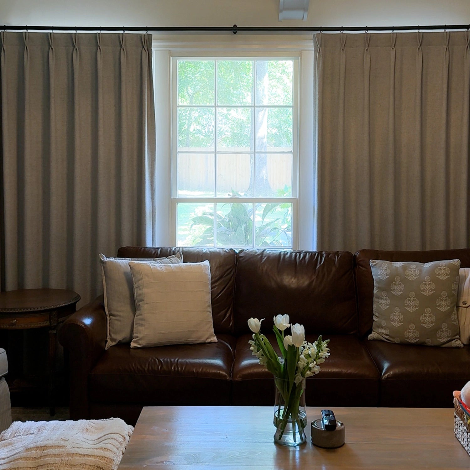 Kaelara Tactile Basketweave Linen-Cotton Blend Curtain – Structural Drapes & Natural Warmth