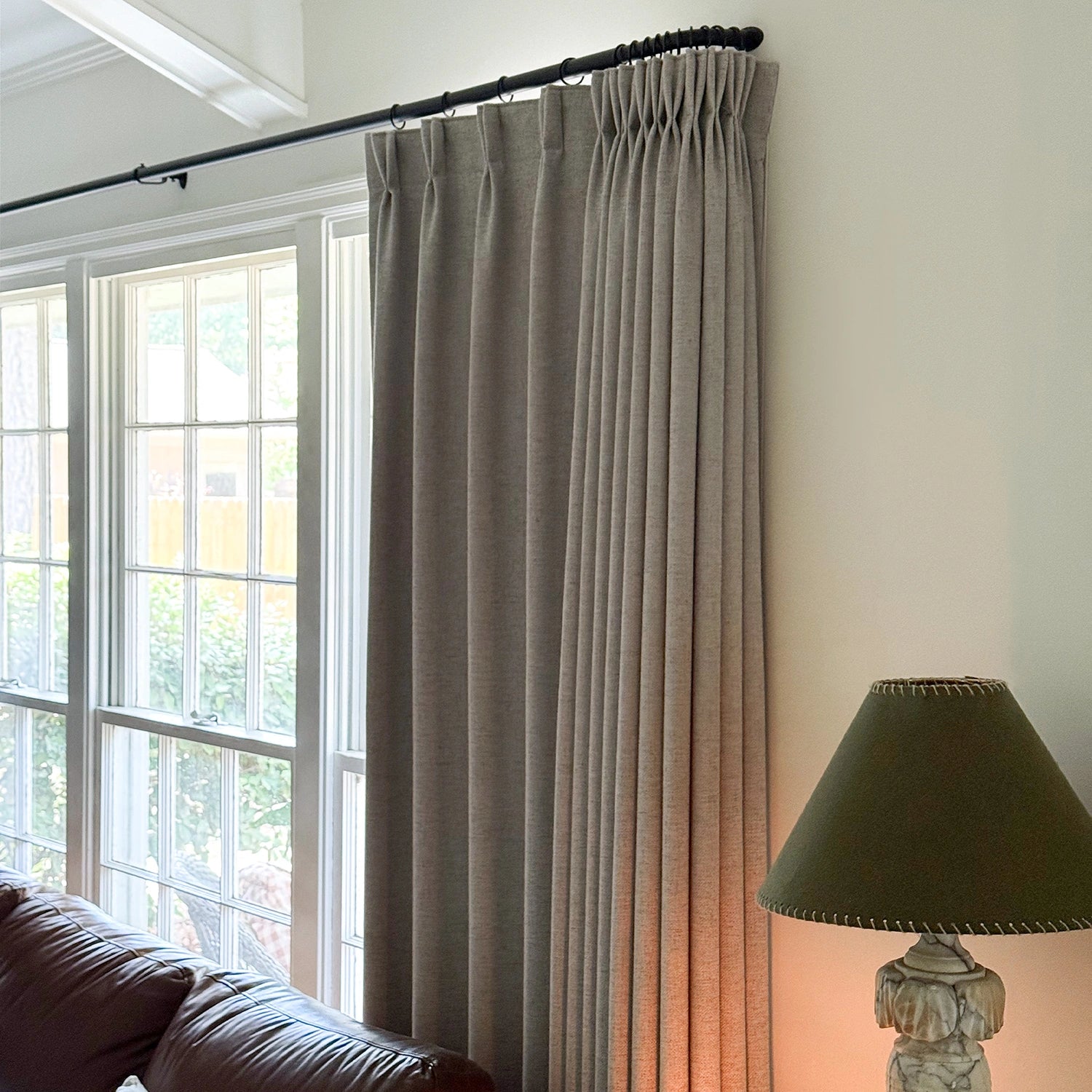 Kaelara Tactile Basketweave Linen-Cotton Blend Curtain – Structural Drapes & Natural Warmth
