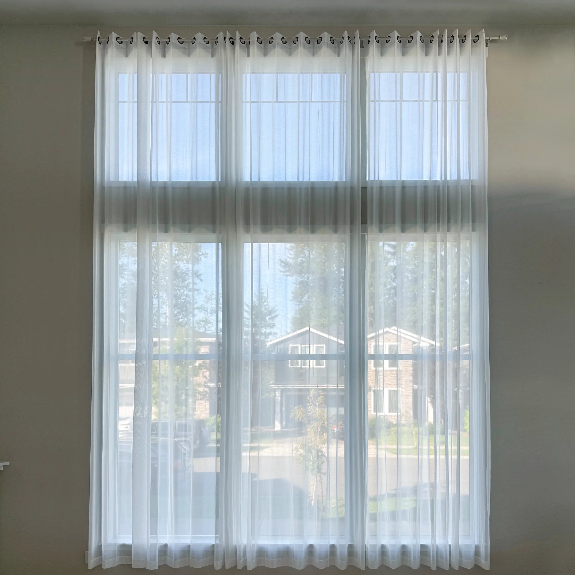 Liana Sheer Curtains for Large Windows - Extra Long Sheer Light Drapes for Living Room & Bedroom Elegance