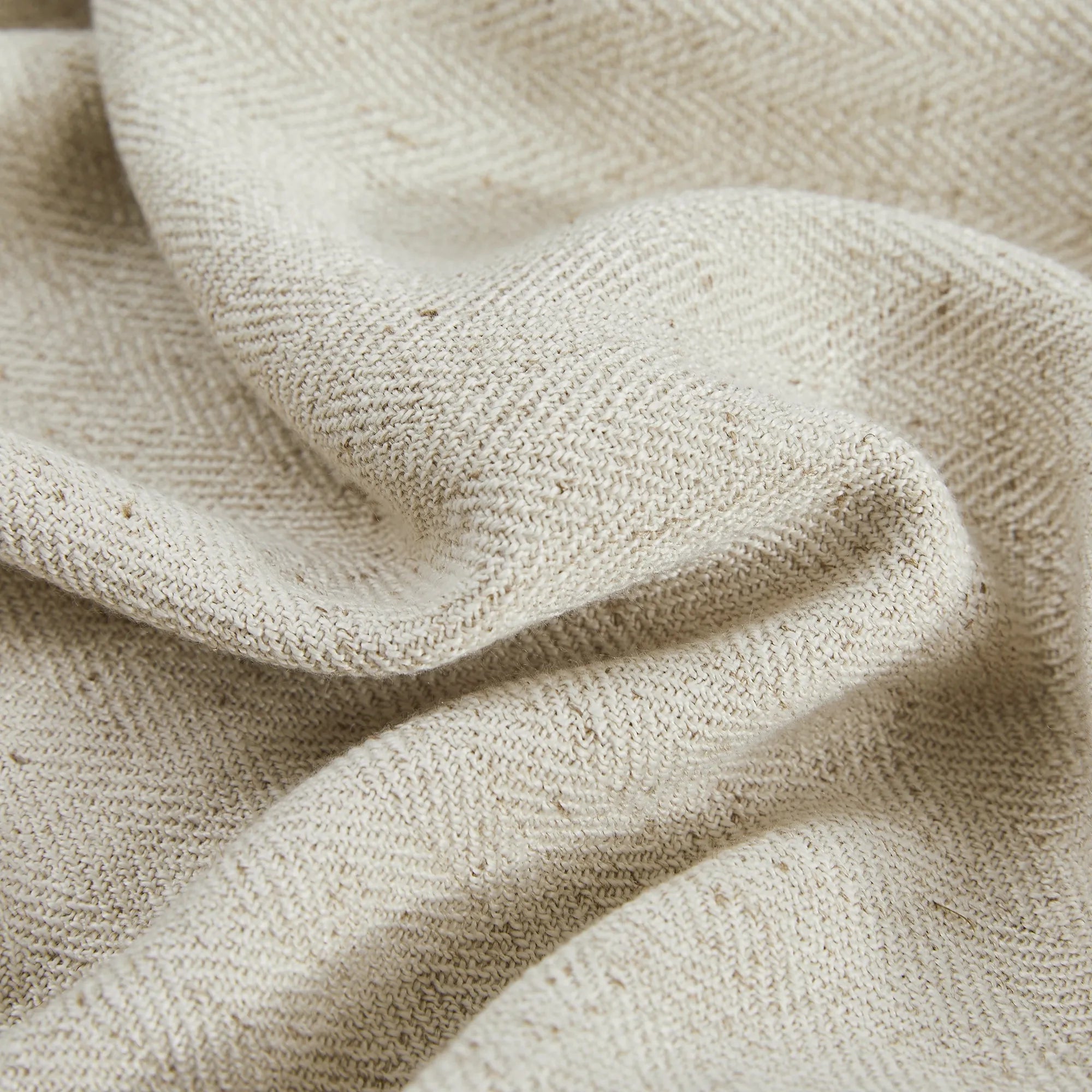 Liranne Classic Herringbone Linen-Cotton Curtain – Timeless Weave & Tailored Drape