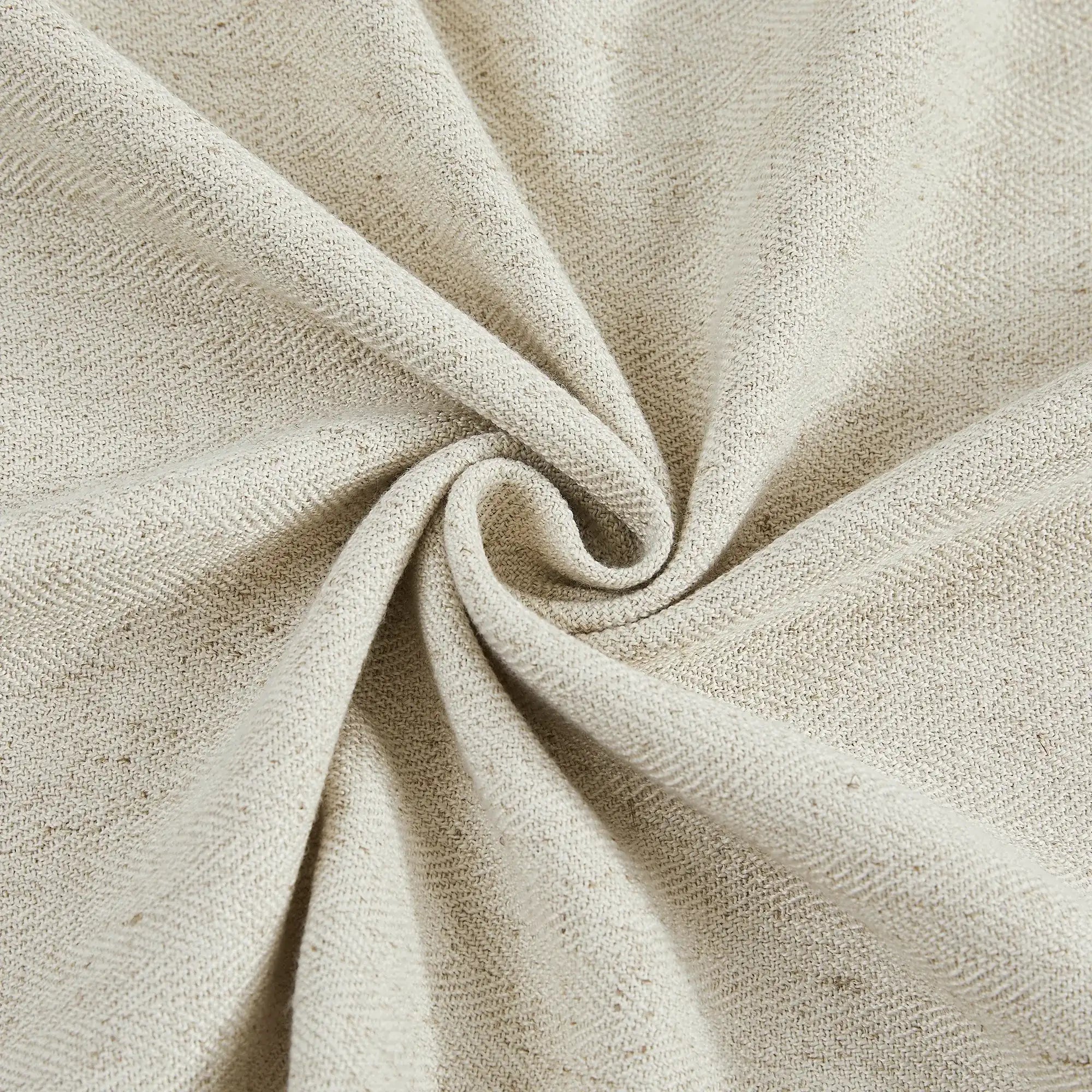 Liranne Classic Herringbone Linen-Cotton Curtain – Timeless Weave & Tailored Drape