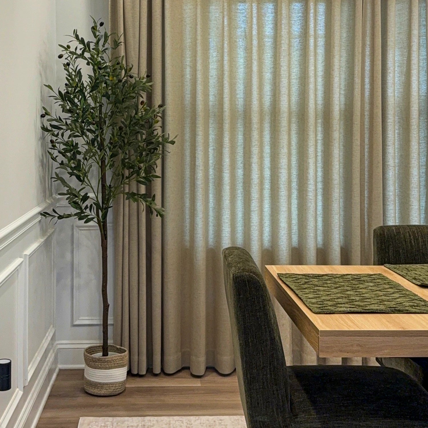 Liranne Classic Herringbone Linen-Cotton Curtain – Timeless Weave & Tailored Drape