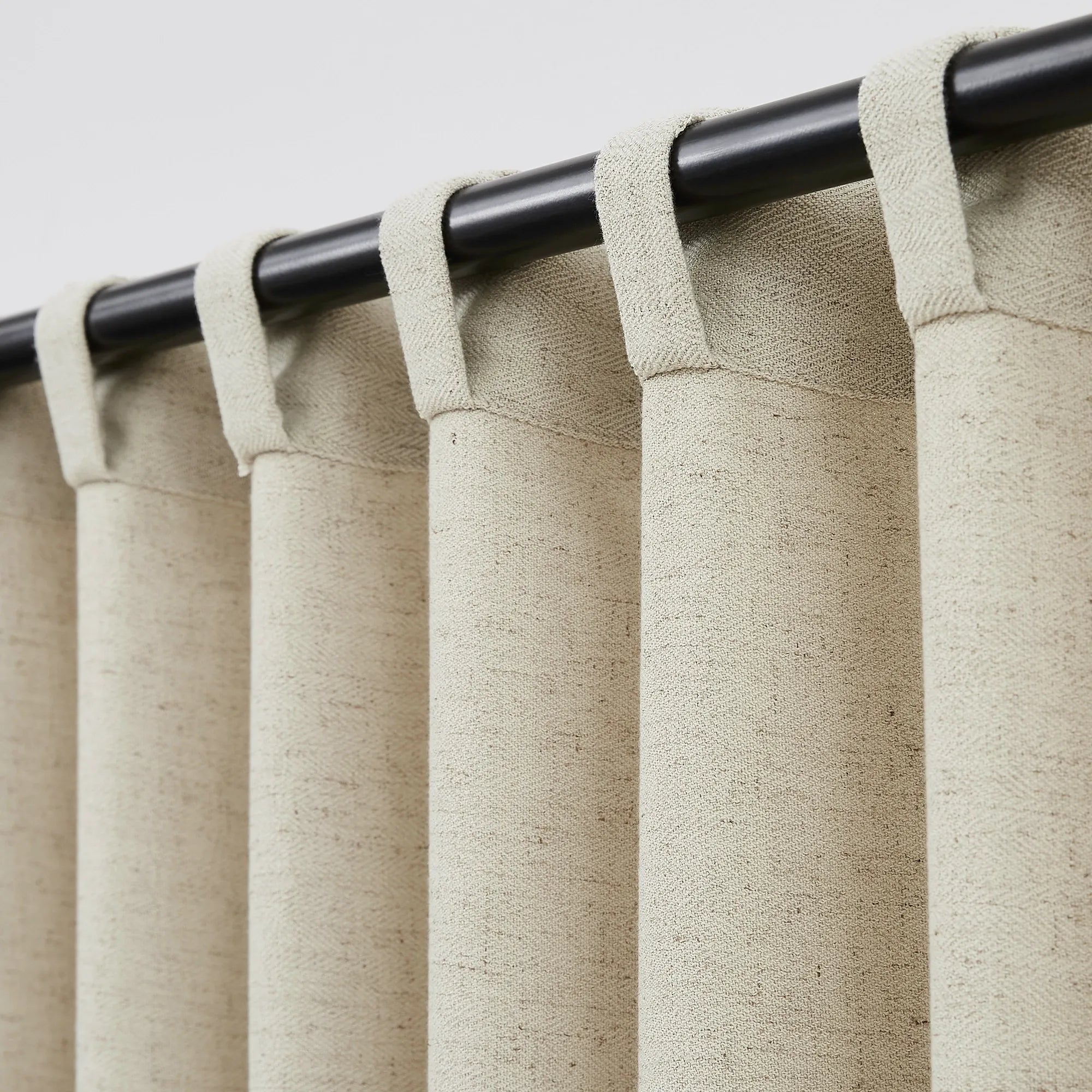 Liranne Classic Herringbone Linen-Cotton Curtain – Timeless Weave & Tailored Drape