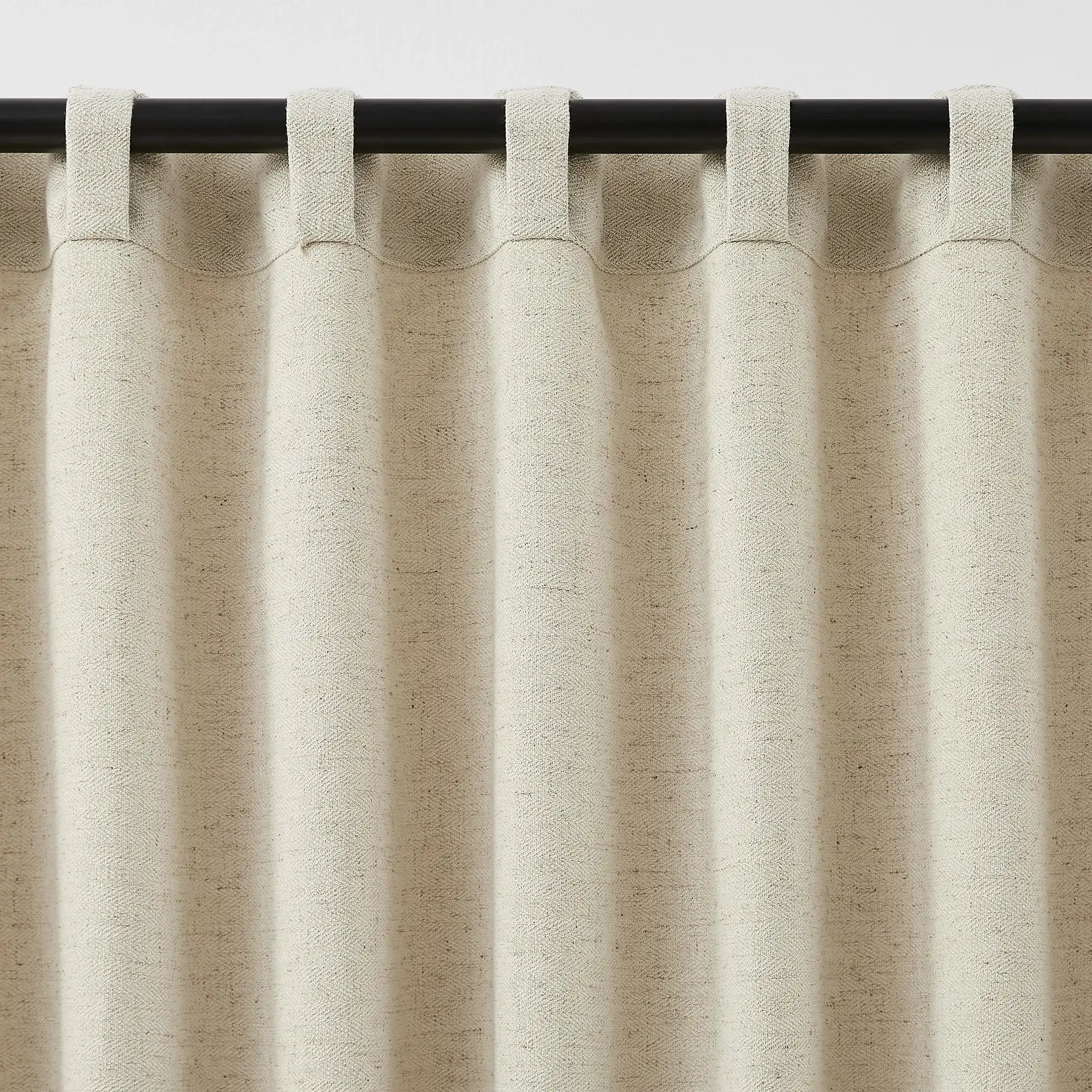 Liranne Classic Herringbone Linen-Cotton Curtain – Timeless Weave & Tailored Drape