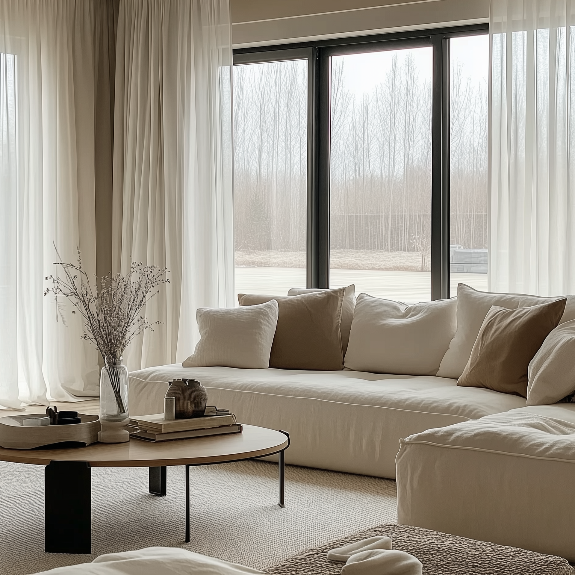 Freshine Luciana Linen Semi Sheer Curtains for Elegant Embossed White Pleated Drapes in a Refined Home