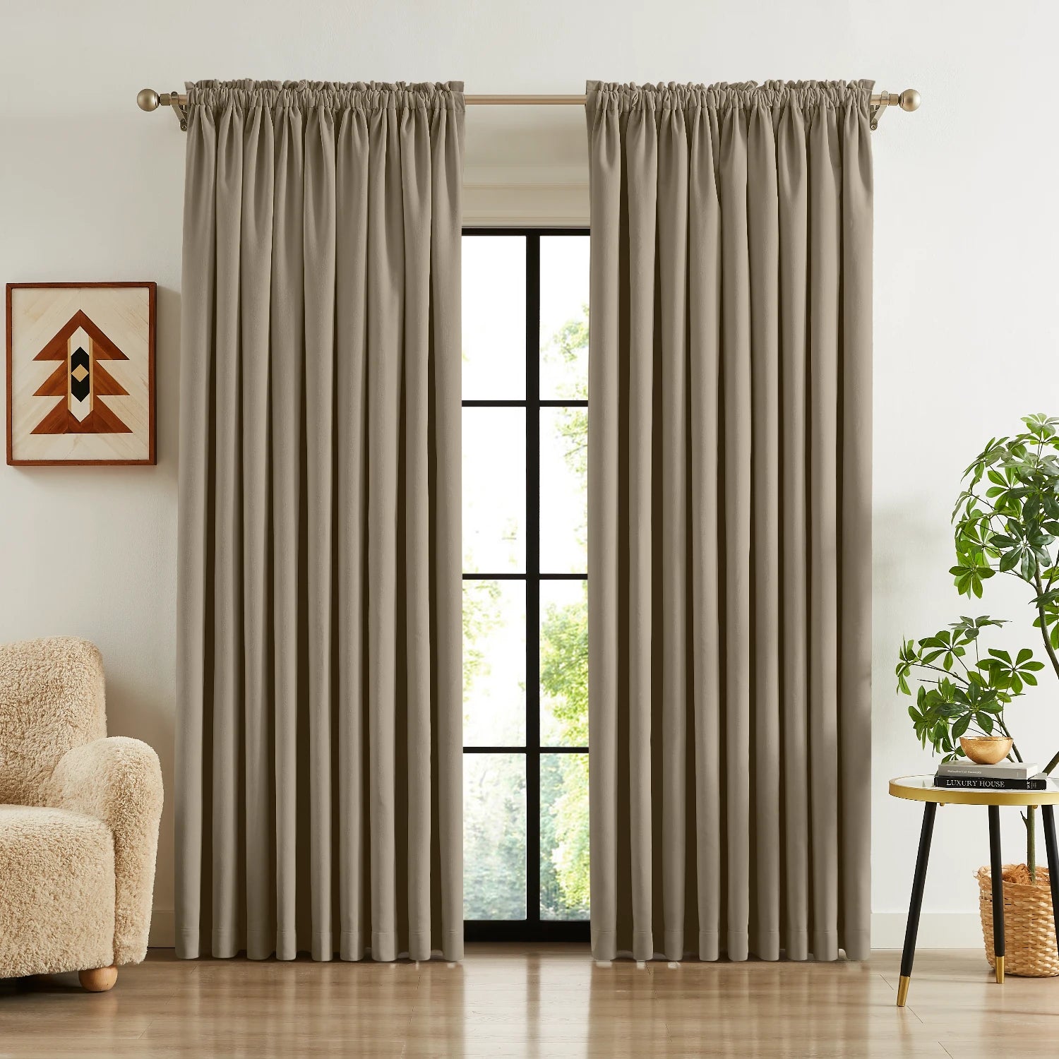 Lyra Velvet-Like Texture Blackout Curtains - Luxurious Drapes cloud-6_scene_1 showcasing elegant drape effect, soft velvet-like fabric and warm modern home window ambiance