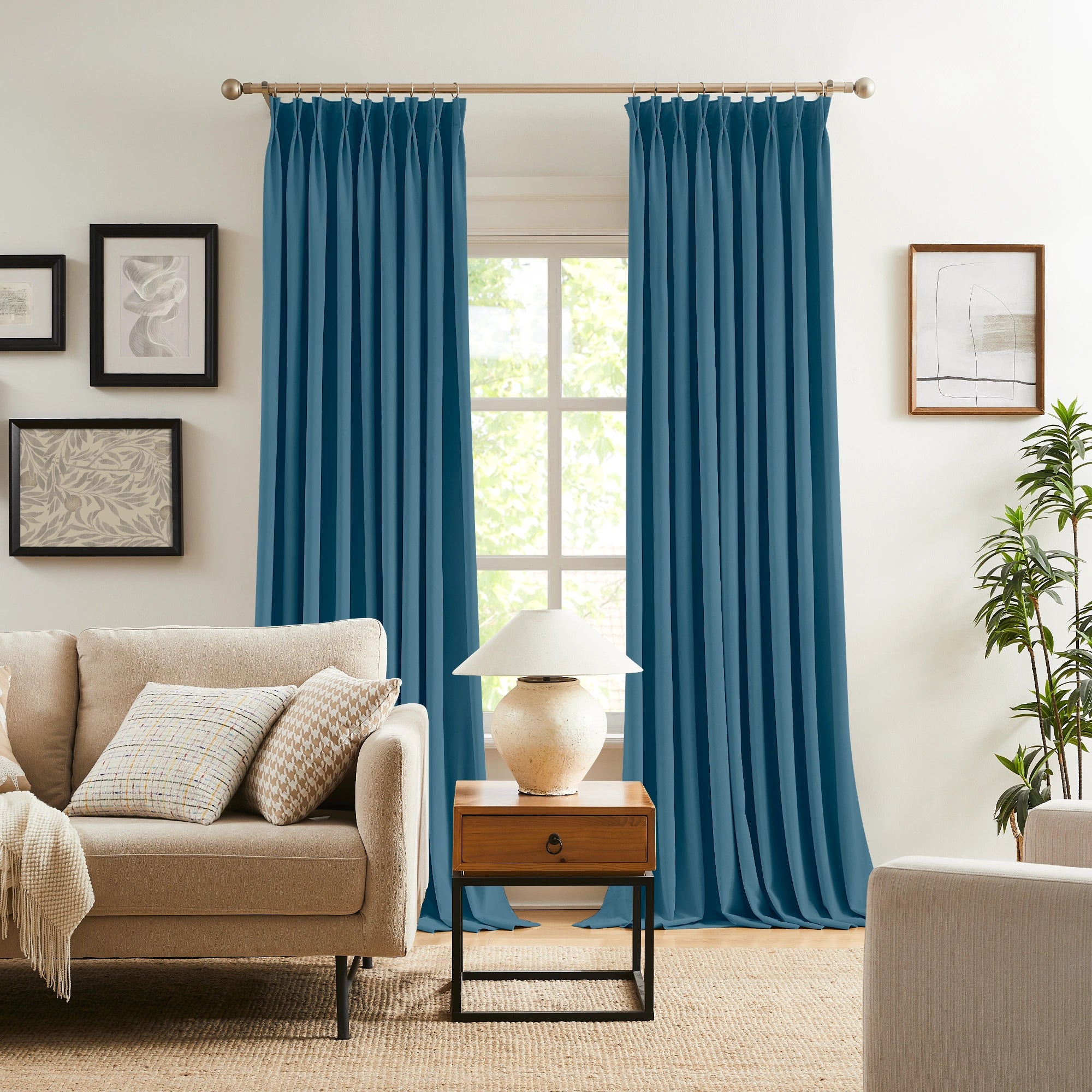 Marina floor-to-ceiling soft blackout velvet curtains 868-38, showcasing the luxurious drape and light-blocking effect of the curtains