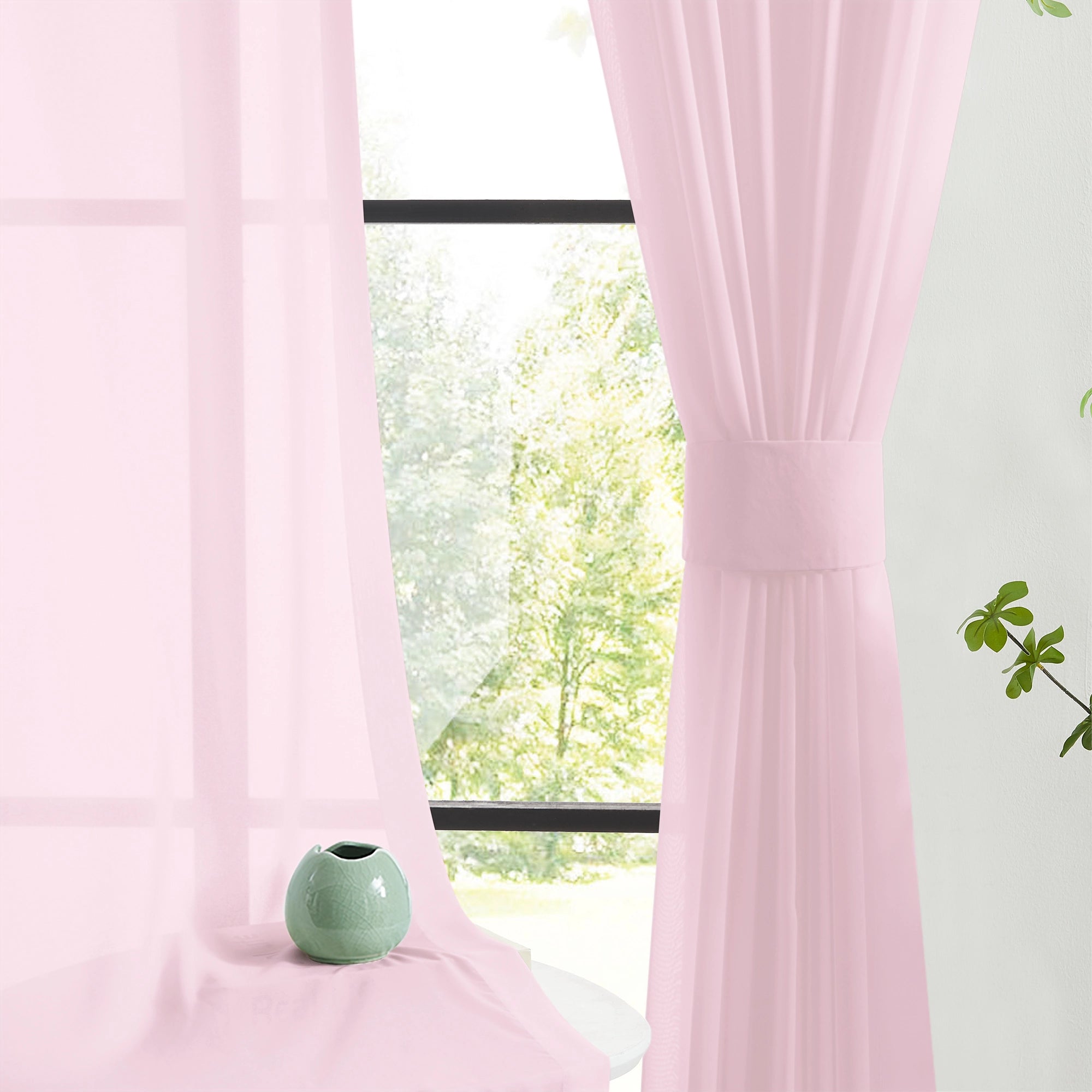 Mira 6320-12 solid sheer curtains, soft light diffusion, luxurious texture