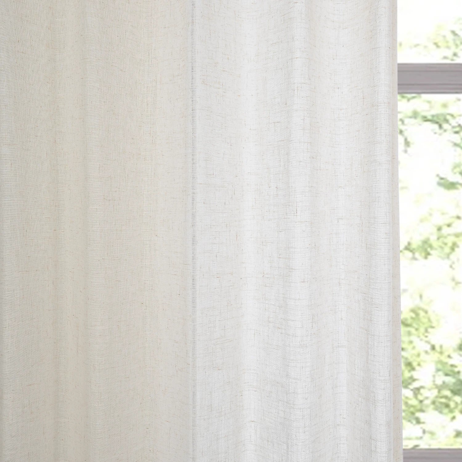 Miravel Linen Blend Semi Sheer Curtains
