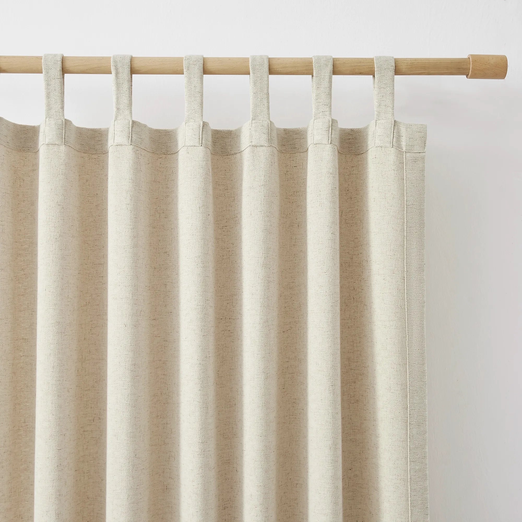 Mirena Textured Linen-Cotton Blend Curtain – Intricate Micro-Weave & Soft Organic Drape