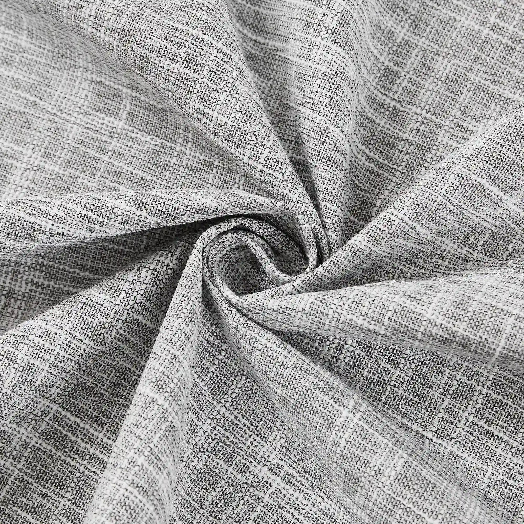 Nolissa Cotton Blend 100% Blackout Crossweave Textured Curtains