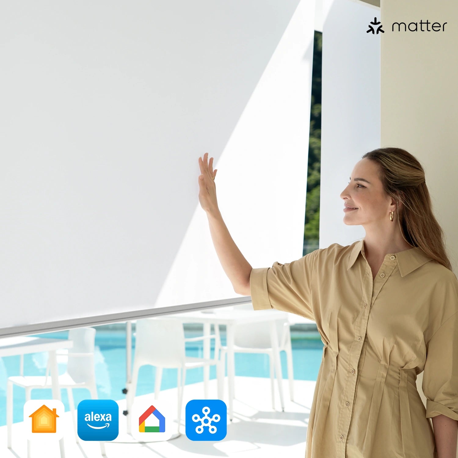 Elyna Smart Motorized 60% Light Filtering Roller Shades