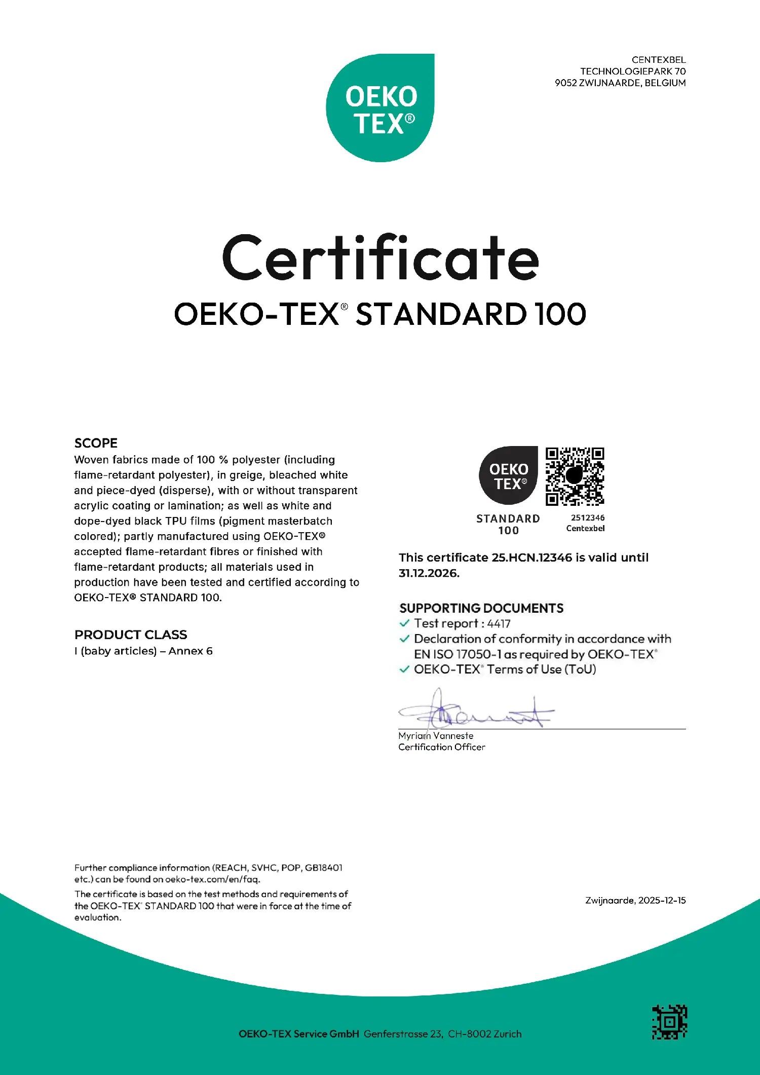 Our Certificates