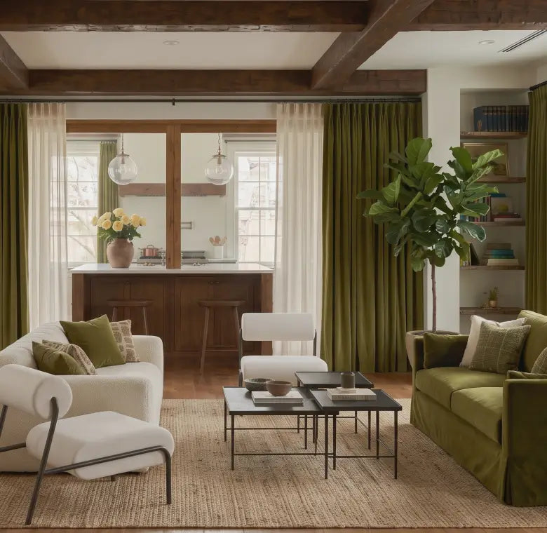Velvet curtains in rich, luxurious fabrics, adding elegance and warmth to any room.