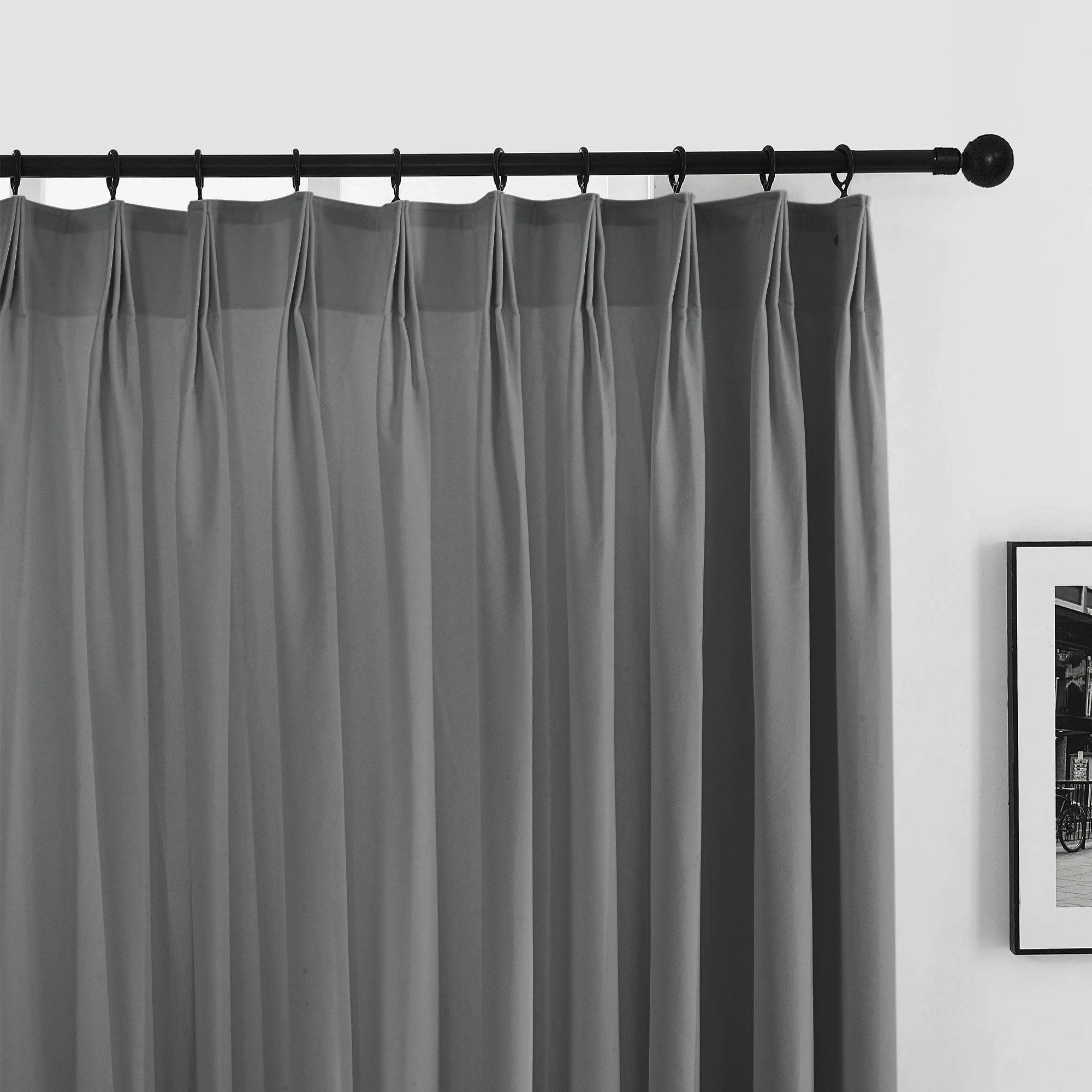 Selene Velvet Curtains for Room Darkening - Luxurious Drapes J803-81_scene_2 featuring elegant hanging effect, soft velvet drape and excellent room darkening performance in modern interior