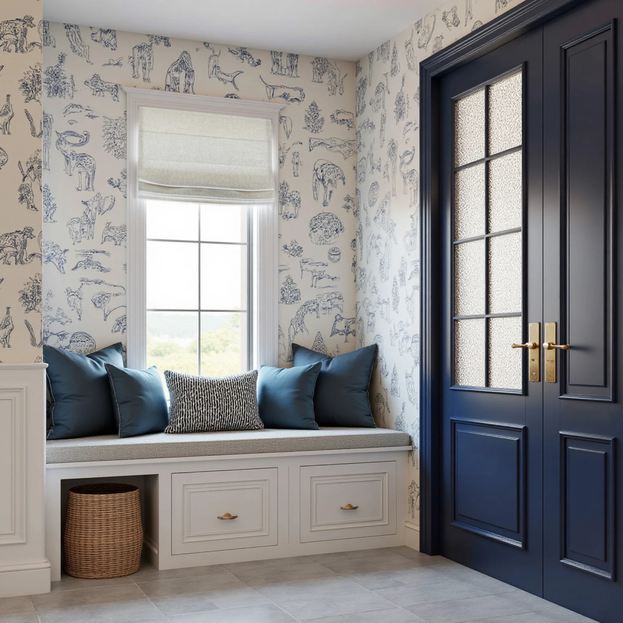 Seraphine Linen Texture Roman Shade