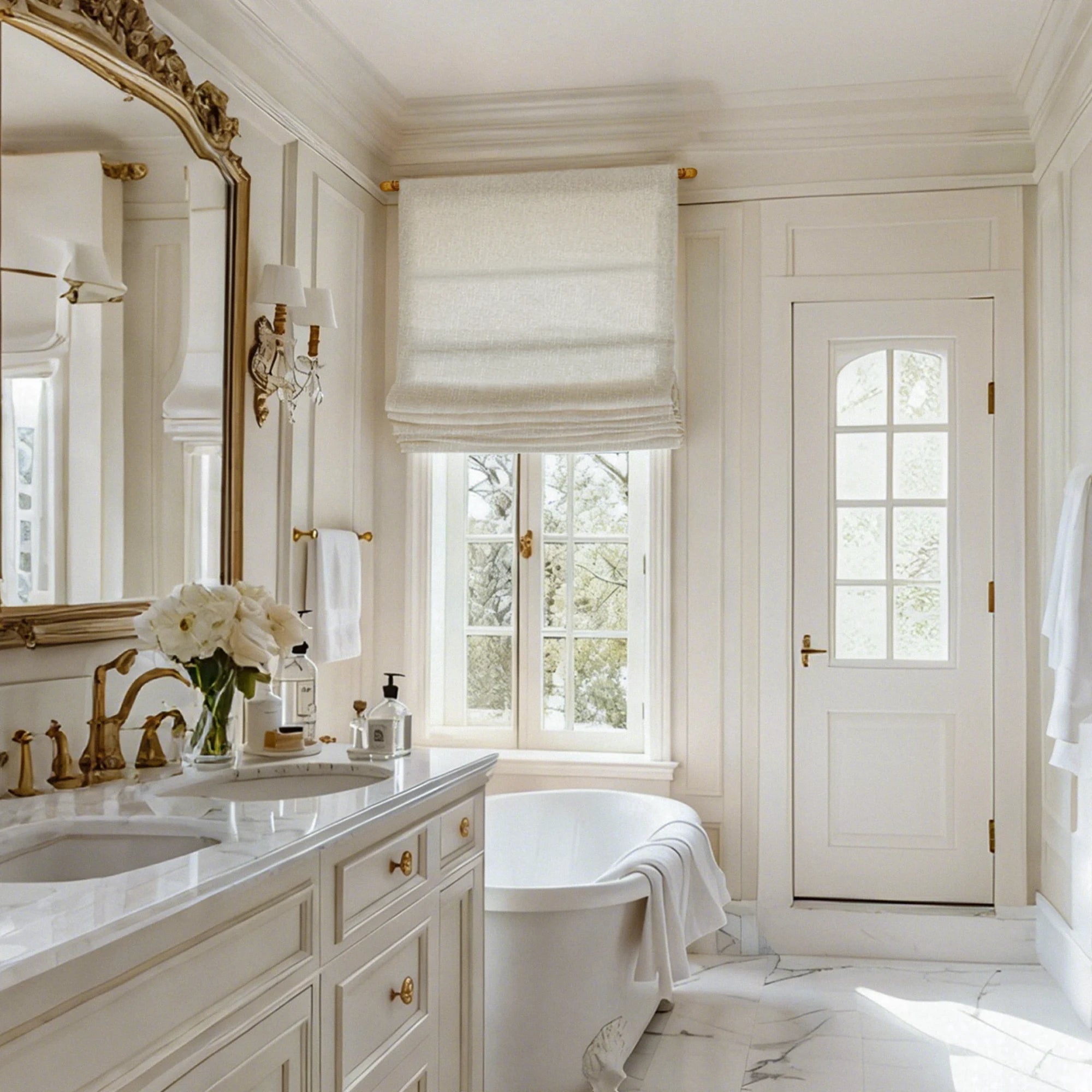 Seraphine Linen Texture Roman Shade