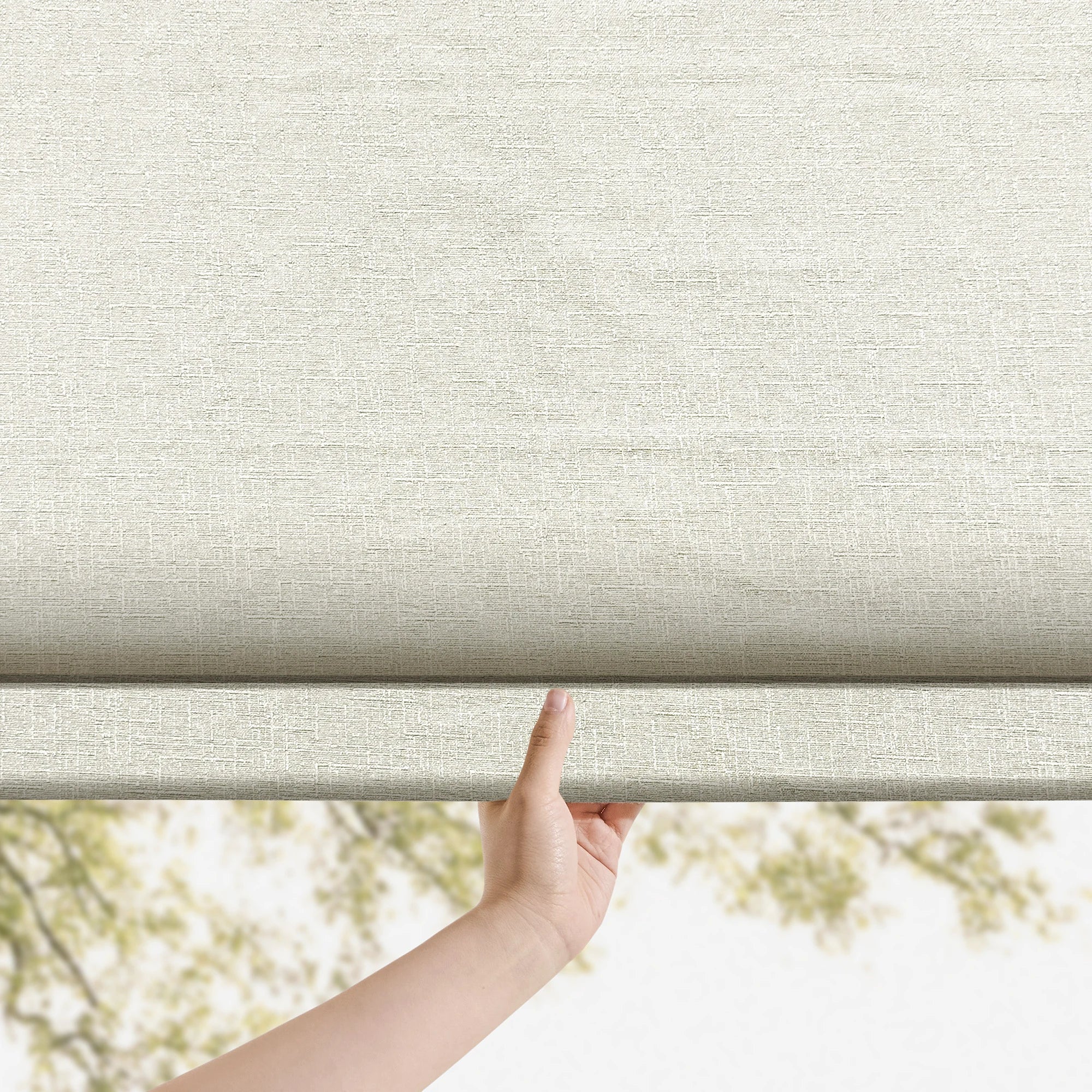 Seraphine Linen Texture Roman Shade