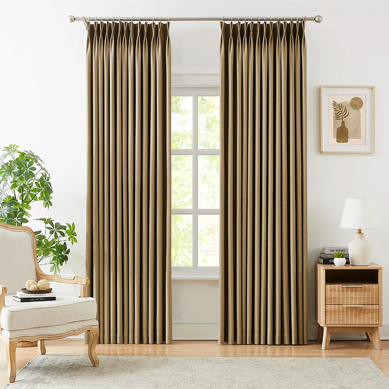 Freshine Seraphine  Linen Texture Curtains for Light Filtering and Soft Drapery – Ideal for Living Rooms and Bedrooms