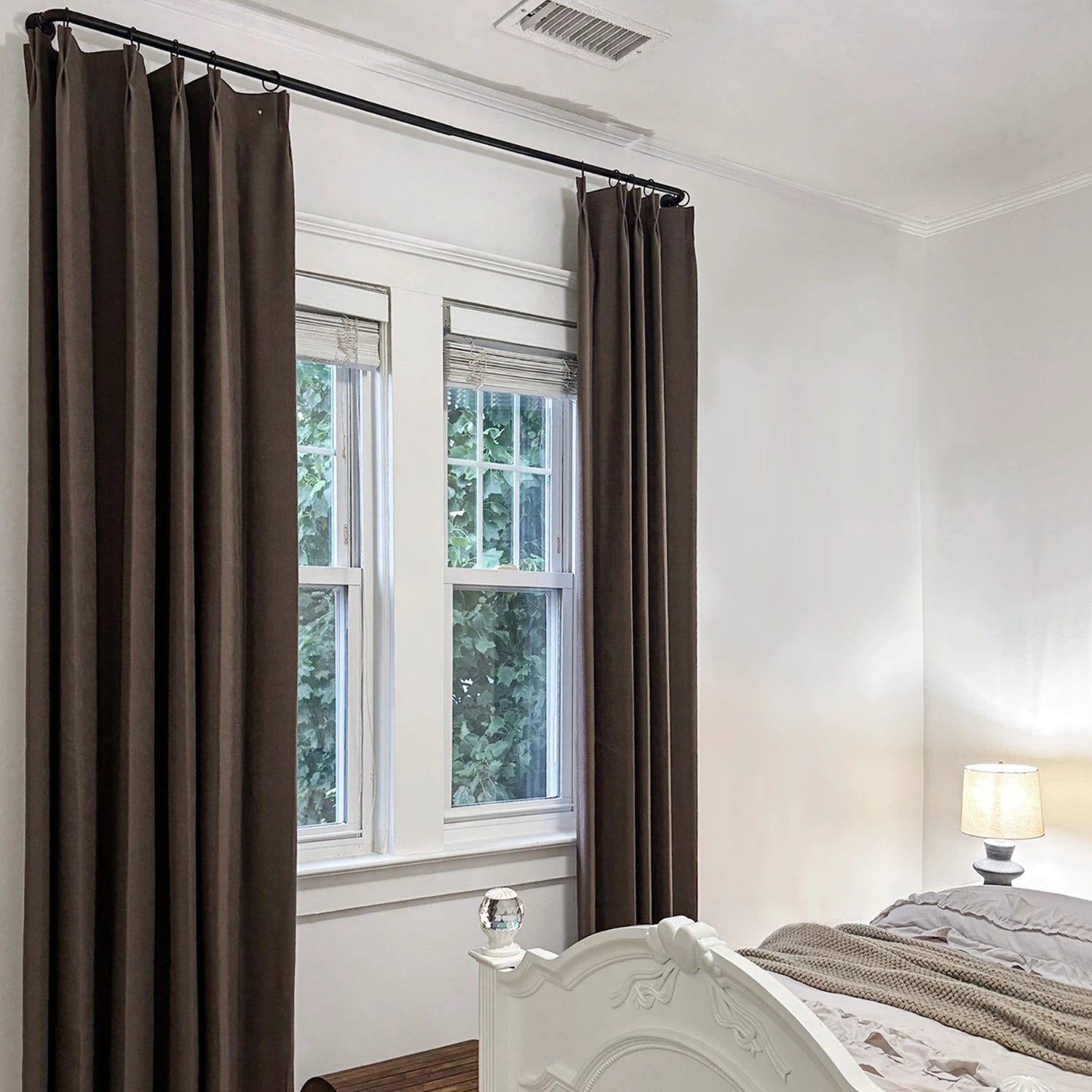 Seraphine 9013-24 linen texture curtains with light filtering and soft drapery showcased in a kids' bedroom