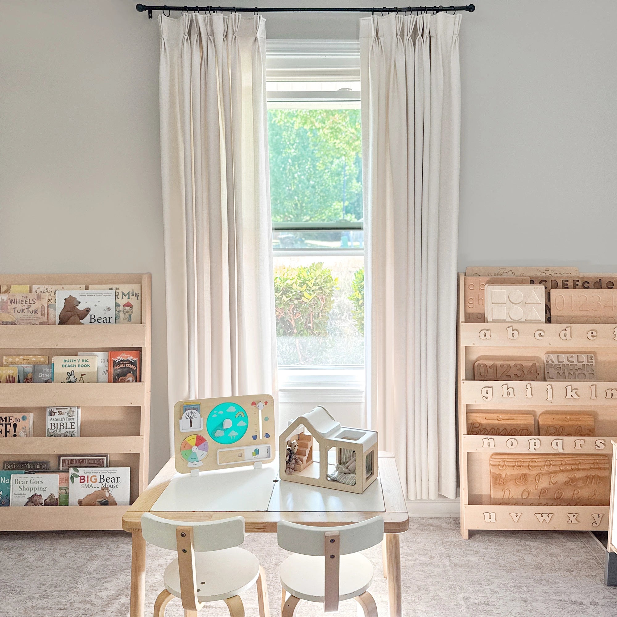 Seraphine Linen Texture Curtains for Light Filtering and Soft Drapery – Ideal for Living Rooms and Bedroom