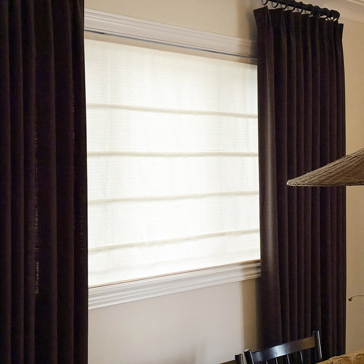 Seraphine Linen Texture Roman Shade