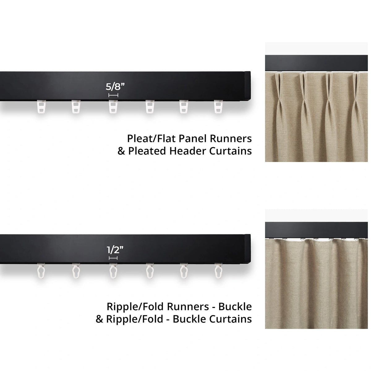 Tavira Low-Profile Aluminum Curtain Track