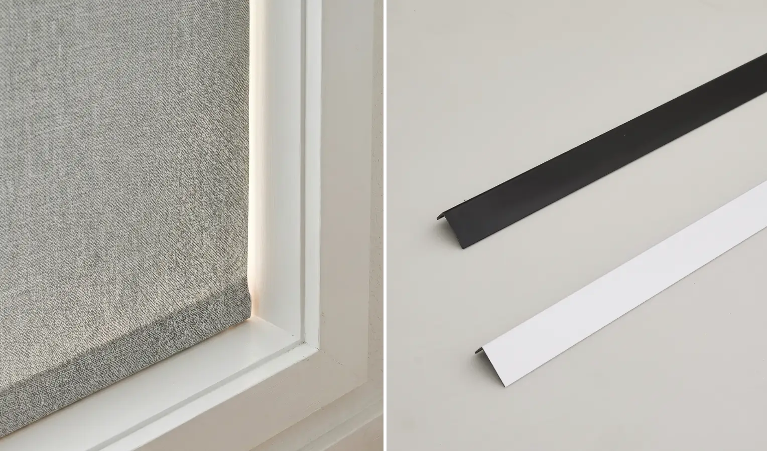 Close-up of a framed textured wall panel with a black trim strip and white baseboard on a neutral background.
