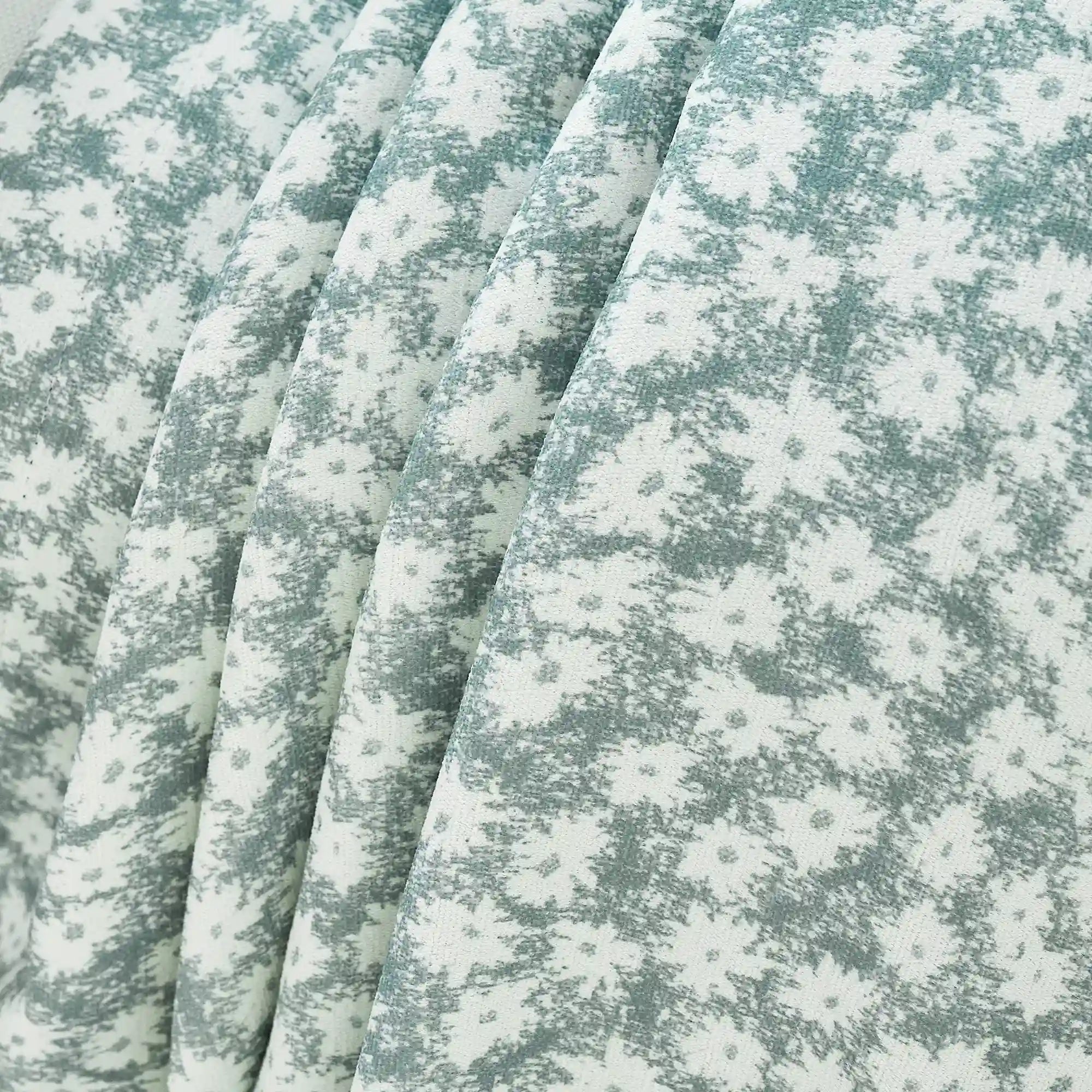 Xanthe Teal Daisy Floral Print Blackout Drapes