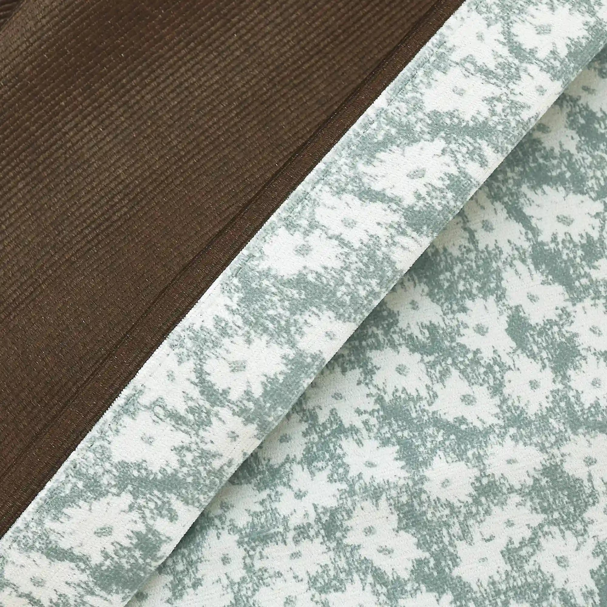 Xanthe Teal Daisy Floral Print Blackout Drapes