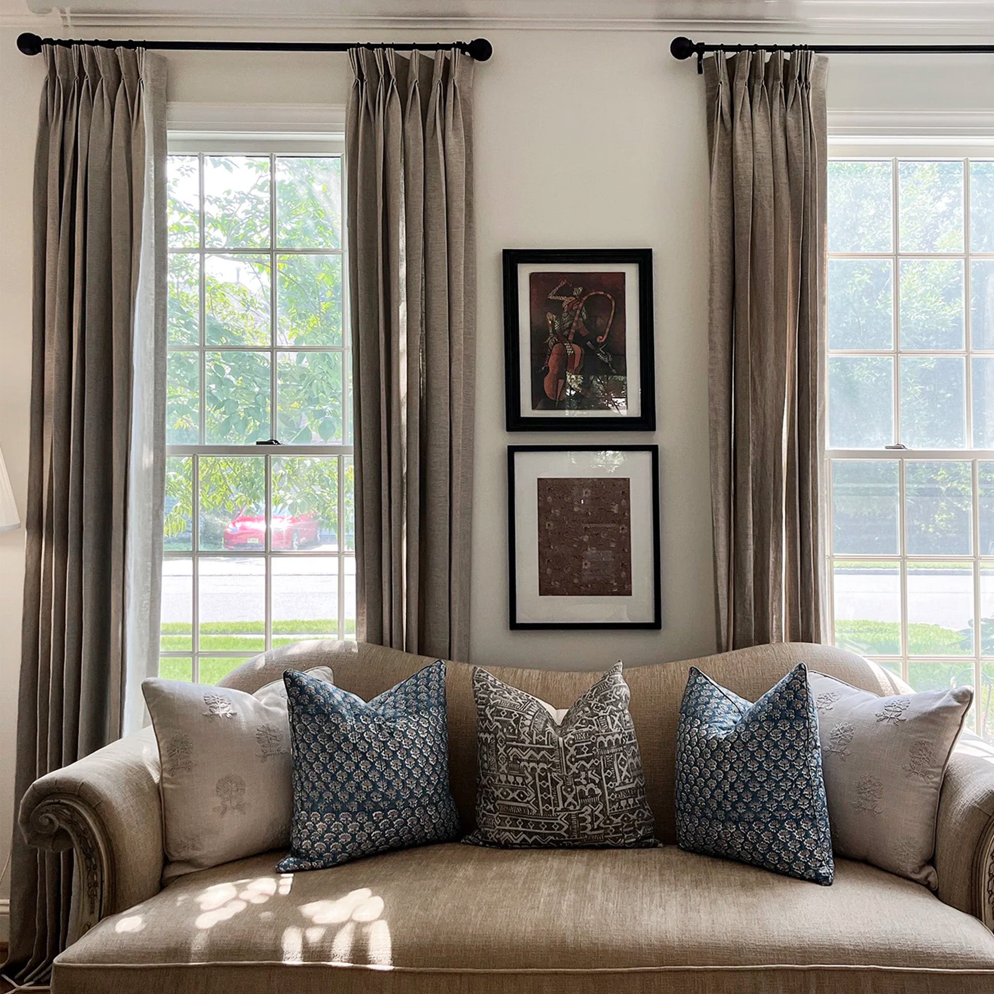 Yvaine 100% French Dew-Ret Linen Curtains - Natural Long-Fiber Flax