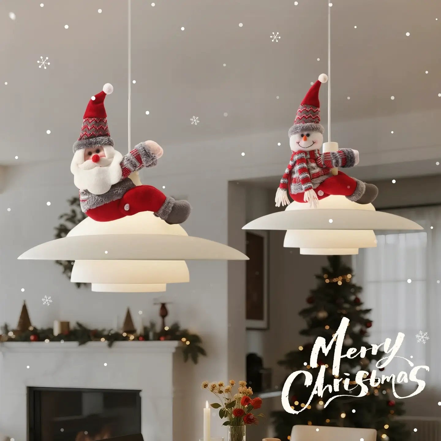 Christmas Tiebacks with Santa Decor