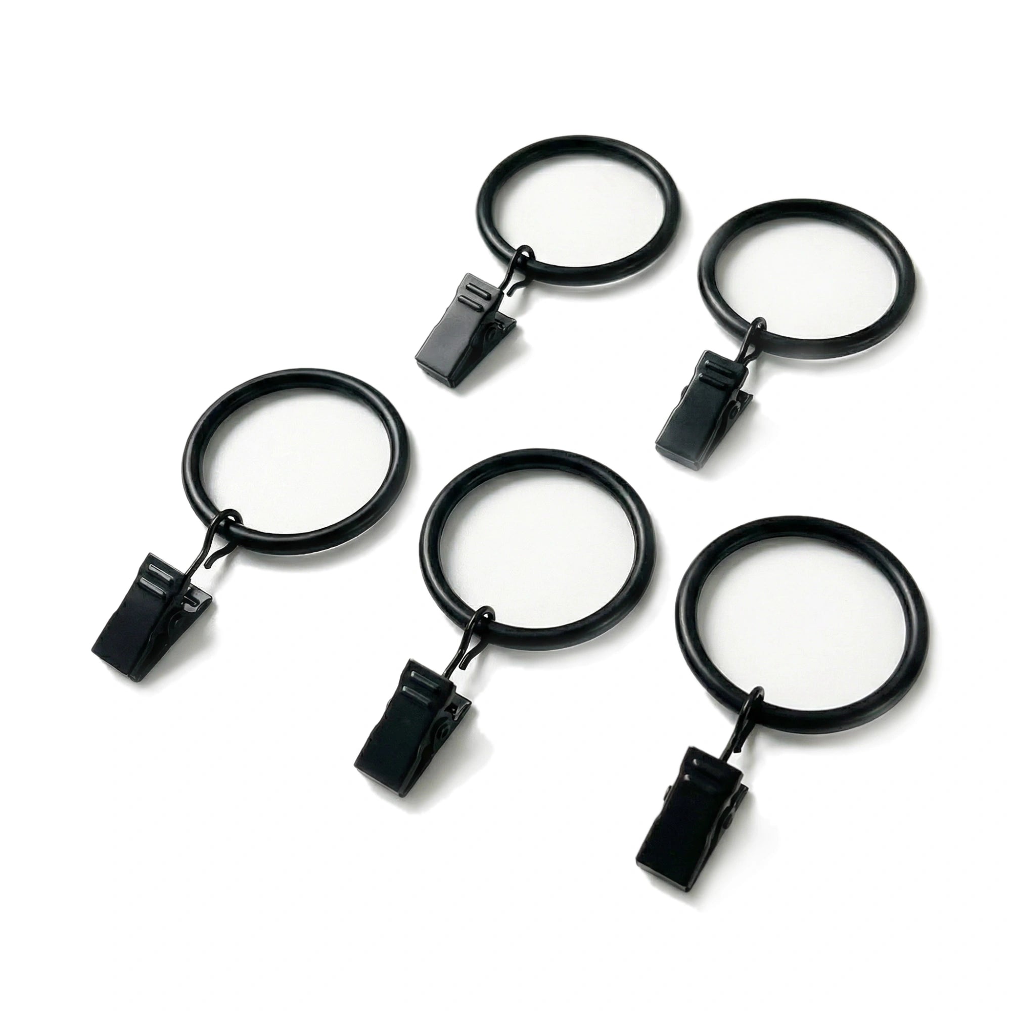 Ellis Curtain Clip Rings, suitable for light to medium-weight curtains