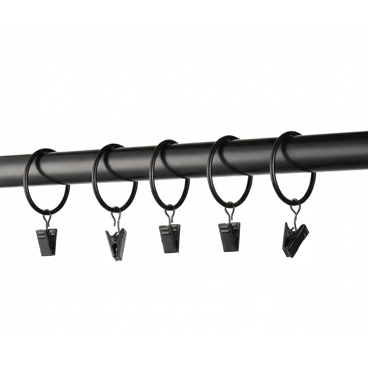 Ellis Curtain Clip Rings, easy installation and smooth curtain hanging