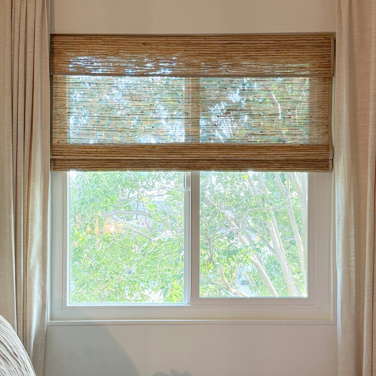 Noris No-Drill Bamboo & Jute Woven Shades
